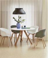 Billede af HAY CPH 20 Round Table Ø: 120 cm - Lacquered Solid Oak/Off White Linoleum
