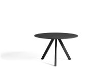 Billede af HAY CPH 20 Round Table Ø: 120 cm - Black Lacquered Solid Oak/Black Linoleum 