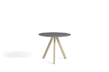 Billede af HAY CPH 20 Round Table Ø: 90 cm - Lacquered Solid Oak/Grey Linoleum