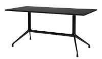 Billede af HAY AAT10 Table 220x105 cm - Black Powder Coated Aluminium/Black Linoleum