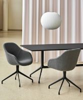 Billede af HAY AAT10 Table 220x105 cm - Black Powder Coated Aluminium/Black Linoleum