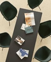 Billede af HAY AAT10 Table 220x105 cm - Black Powder Coated Aluminium/Black Linoleum