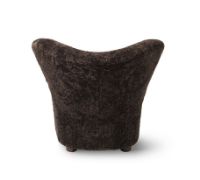 Billede af Audo Copenhagen Den Trætte Mand Lænestol - Dark Stained Oak/Lammeskind Espresso