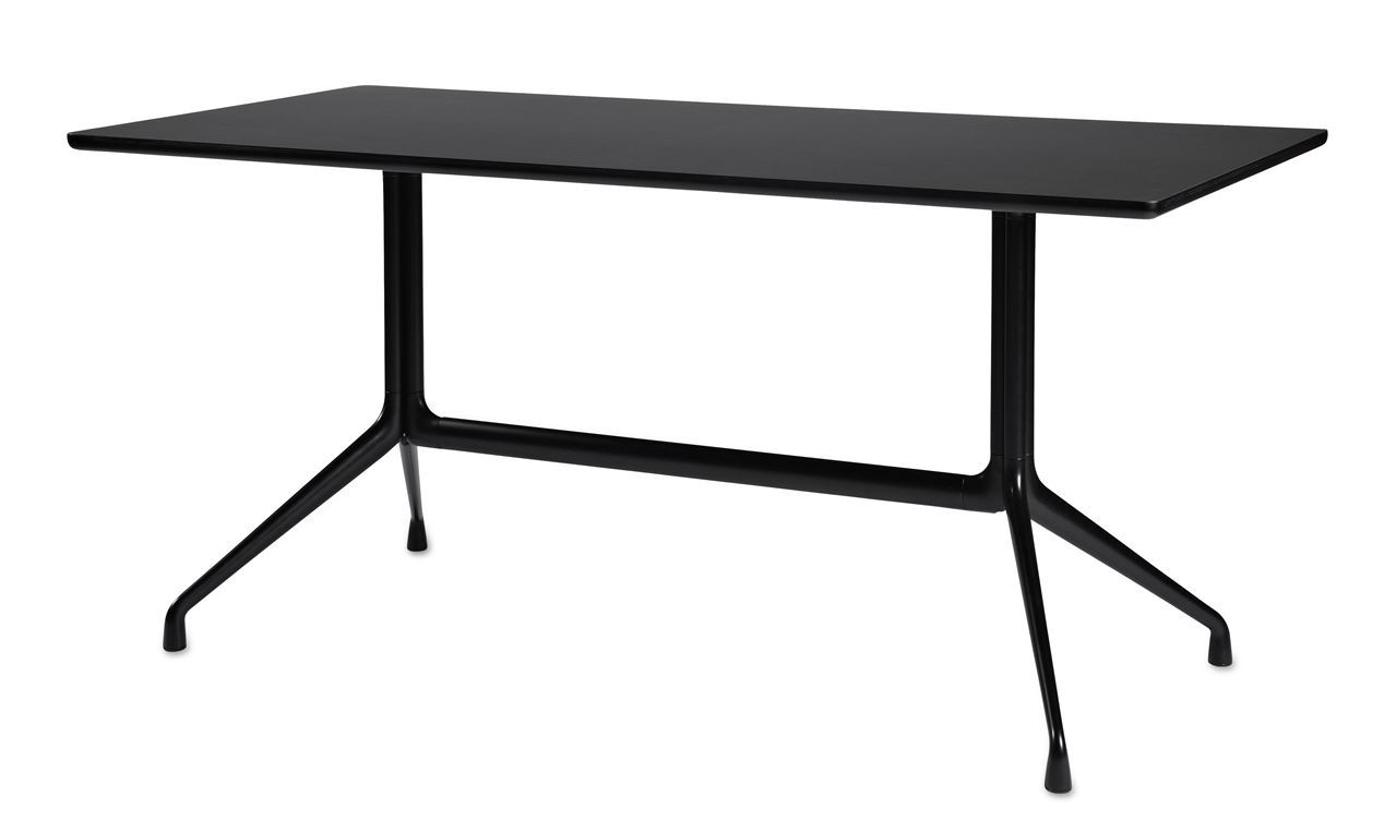 Billede af HAY AAT10 Table 180x90x74 cm - Black Powder Coated Aluminium/Black Linoleum