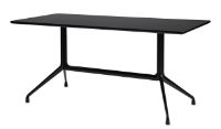 Billede af HAY AAT10 Table 180x90x74 cm - Black Powder Coated Aluminium/Black Linoleum