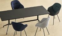 Billede af HAY AAT10 Table 180x90x74 cm - Black Powder Coated Aluminium/Black Linoleum