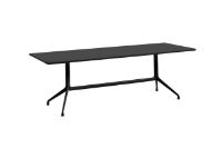 Billede af HAY AAT10 Table 220x90 cm - Black Powder Coated Aluminium/Black Linoleum 