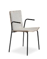 Billede af Skovby SM802 Spisestuestol H: 82 cm - Hvidolieret Eg / Grå