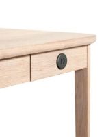 Billede af Skovby SM131 Skrivebord 74 x 115 cm - Hvidolieret Eg / Sort Laminat