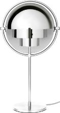 Billede af GUBI Multi-Lite bordlampe Ø:24 cm Chrome base - Chrome skærm