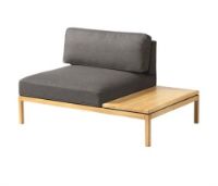 Billede af FDB Møbler L37 7-9-13 Sofamodul m. Bord Højre 130x90 cm - Grey/Main Line Flax