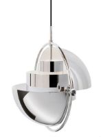 Billede af GUBI Multi-Lite pendel Small Ø:25,5 cm Chrome base - Chrome skærm