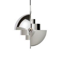 Billede af GUBI Multi-Lite pendel Small Ø:25,5 cm Chrome base - Chrome skærm