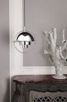 Billede af GUBI Multi-Lite pendel Small Ø:25,5 cm Chrome base - Chrome skærm