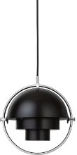 Billede af GUBI Multi-Lite pendel Small Ø:25,5 cm Chrome base - Black Semi Matt skærm
