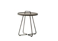 Billede af Cane-line Outdoor On-The-Move Sidebord Lille Ø: 44 cm - Taupe
