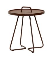Billede af Cane Outdoor-line On-The-Move Sidebord Lille Ø: 44 cm - Mocca