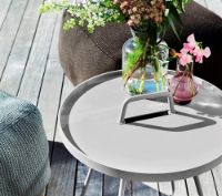 Billede af Cane-line Outdoor On-The-Move Sidebord Lille Ø: 44 cm - Light Grey 