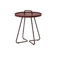 Billede af Cane-line Outdoor On-The-Move Sidebord Lille Ø: 44 cm - Bordeaux