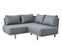 Billede af Cane-line Outdoor Moments hjørnemodul - Grey