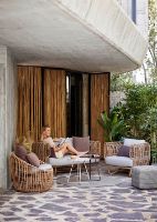 Billede af Cane-line Outdoor Circle Tæppe Ø: 140 cm - Light Grey