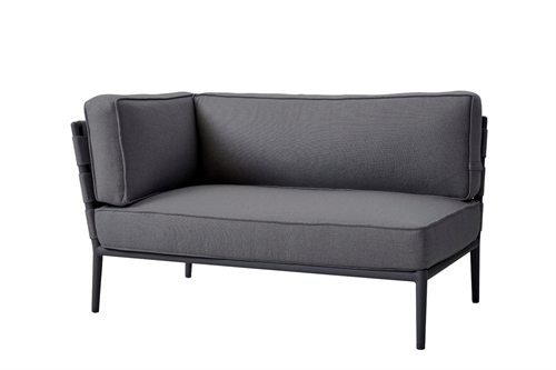 Billede af Cane-line Outdoor Conic 2 Pers. Sofa Højre Modul L: 140 cm - Grey