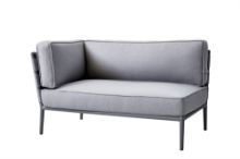 Billede af Cane-line Outdoor Conic 2 Pers. Sofa Højre Modul L: 140 cm - Light Grey
