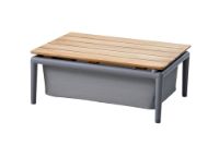 Billede af Cane-line Outdoor Conic Box Bord 74x52 cm - Teak/Light Grey 