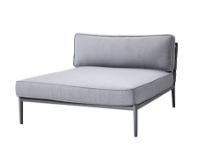 Billede af Cane-line Outdoor Conic Daybed Modul L: 120 cm - Light Grey
