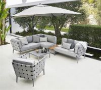 Billede af Cane-line Outdoor Conic Loungestol SH: 42 cm - Light Grey