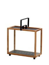 Billede af Cane-line Outdoor Lighthouse Lanterne Rektangulær H: 42 cm - Teak/Lava Grey