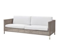 Billede af Cane-line Outdoor Connect 3 Pers. Sofa Hyndesæt - White 