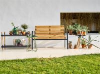 Billede af Cane-line Outdoor Area Taburet H: 46,5 cm - Teak/Lava Grey