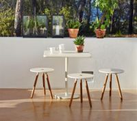 Billede af Cane-line Outdoor Area Taburet H: 46,5 cm - Teak/White