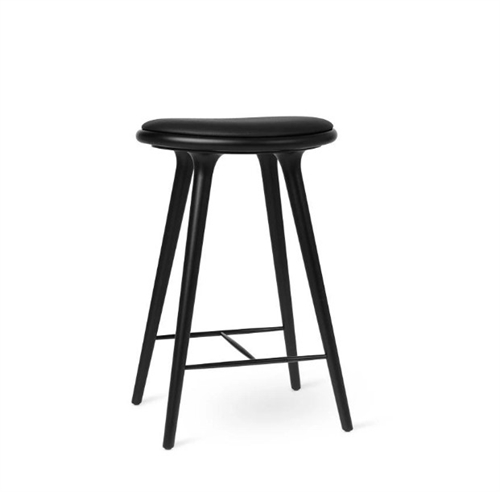 Billede af Mater High Stool H: 69 cm - Sortlakeret bøg