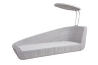 Billede af Cane-line Outdoor Savannah Daybed højre modul - White grey
