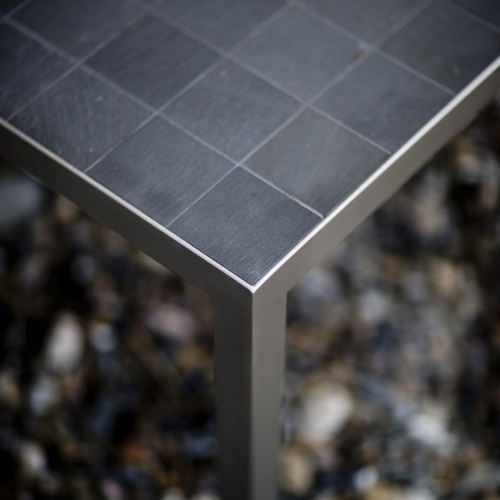 Billede af Rübner Sofabord 95x95x45 cm - Skiffer/Stål