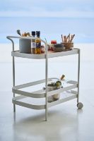 Billede af Cane-line Outdoor Roll Barvogn, inkl. teak bordplade - white