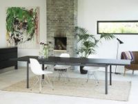 Billede af Rübner Spisebord/Arbejdsbord 200x100 cm - Sort Linoleum/Stål