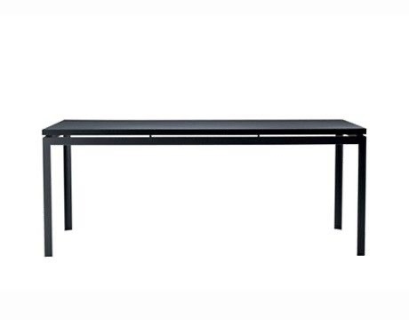 Billede af Rübner Spisebord/Arbejdsbord 240x100 cm - Sort Linoleum/Stål