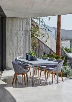 Billede af Cane-line Outdoor Peacock Stol med Teakben - Light Grey