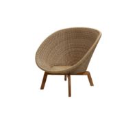 Billede af Cane-line Outdoor Peacock Loungestol SH: 34 cm - Teak/Natural 