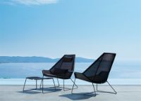 Billede af Cane-line Outdoor Breeze Fodskammel H: 36 cm - Black 