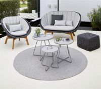 Billede af Cane-line Outdoor Peacock 2pers. Sofa, hyndesæt - Light Grey