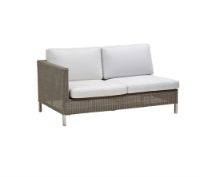 Billede af Cane-line Outdoor Connect 2 Pers. Sofa Højre Modul inkl. Hynder L: 148 cm - Taupe/Hvid