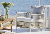 Billede af Sika-Design Caroline Exterior Loungestol inkl. Sædehynde SH: 42 cm - Dove White/B450 Tempotest White