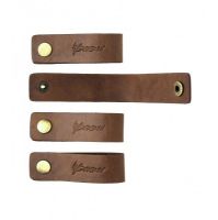 Billede af By Brorson 4 Servietringe Ø: 5 cm - Cognac Farvet Skind OUTLET