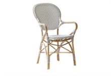 Billede af Sika-Design Isabell Caféstol m. Armlæn SH: 45 cm - Hvid/Cappuchino