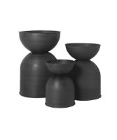 Billede af Ferm Living Hourglass Pot Small Ø: 30 cm - Black