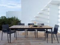 Billede af Cane-line Outdoor Core spisebord, 210x100 - Lava Grey